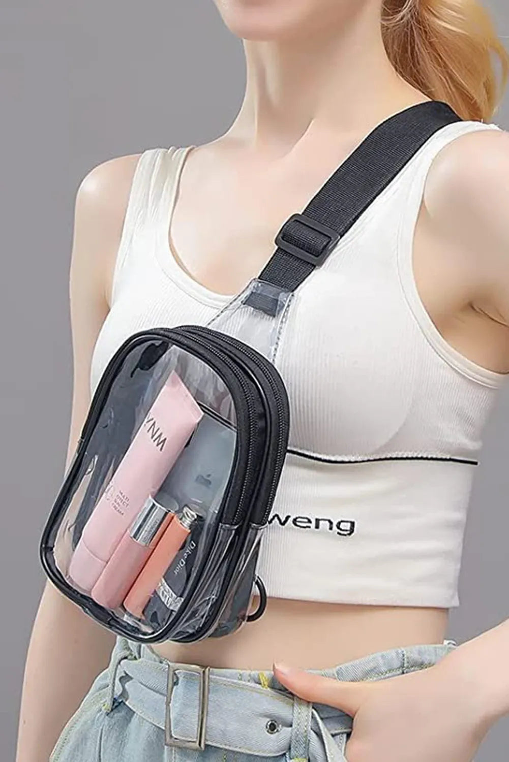 PVC Transparent Waterproof Chest Bag