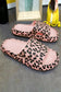 Adult and Kid Leopard Thick Sole Slippers