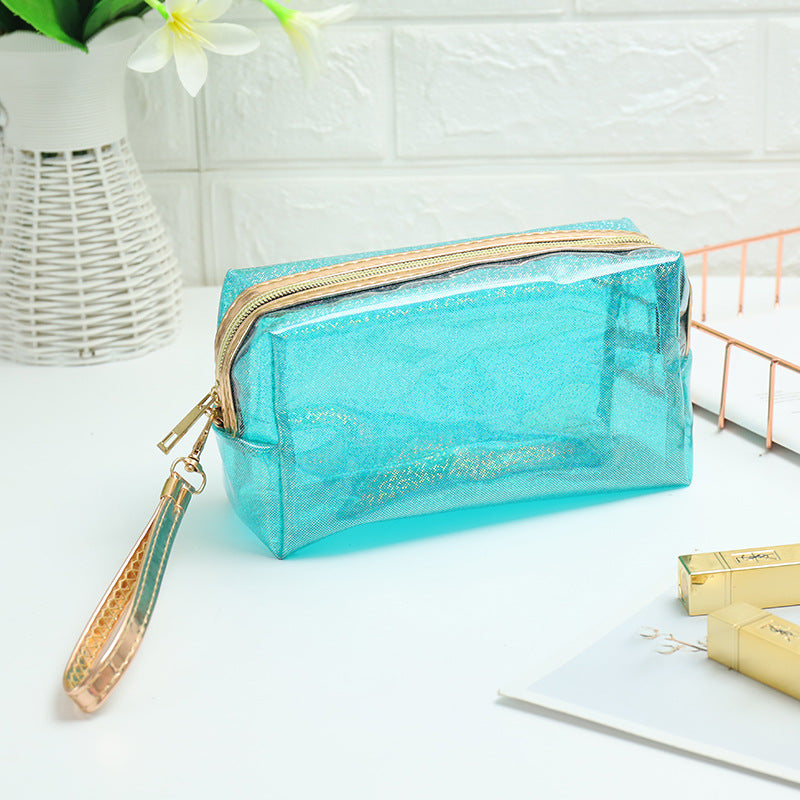 Solid Color PVC Square Makeup Bag