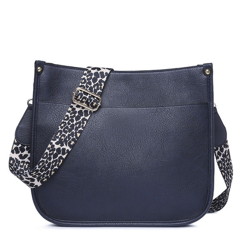 Zipper PU Leopard Messenger Bag - KOC