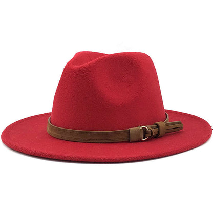 Hat Suede Belt Woolen Hat