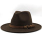 Hat Suede Belt Woolen Hat