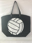 Rugby Pattern Canvas Large Tote Bag