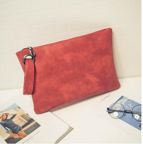 Vintage Leather Oversized Clutch Bag