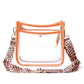 Colored Strap PVC Transparent Crossbody Bag