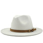 Hat Suede Belt Woolen Hat