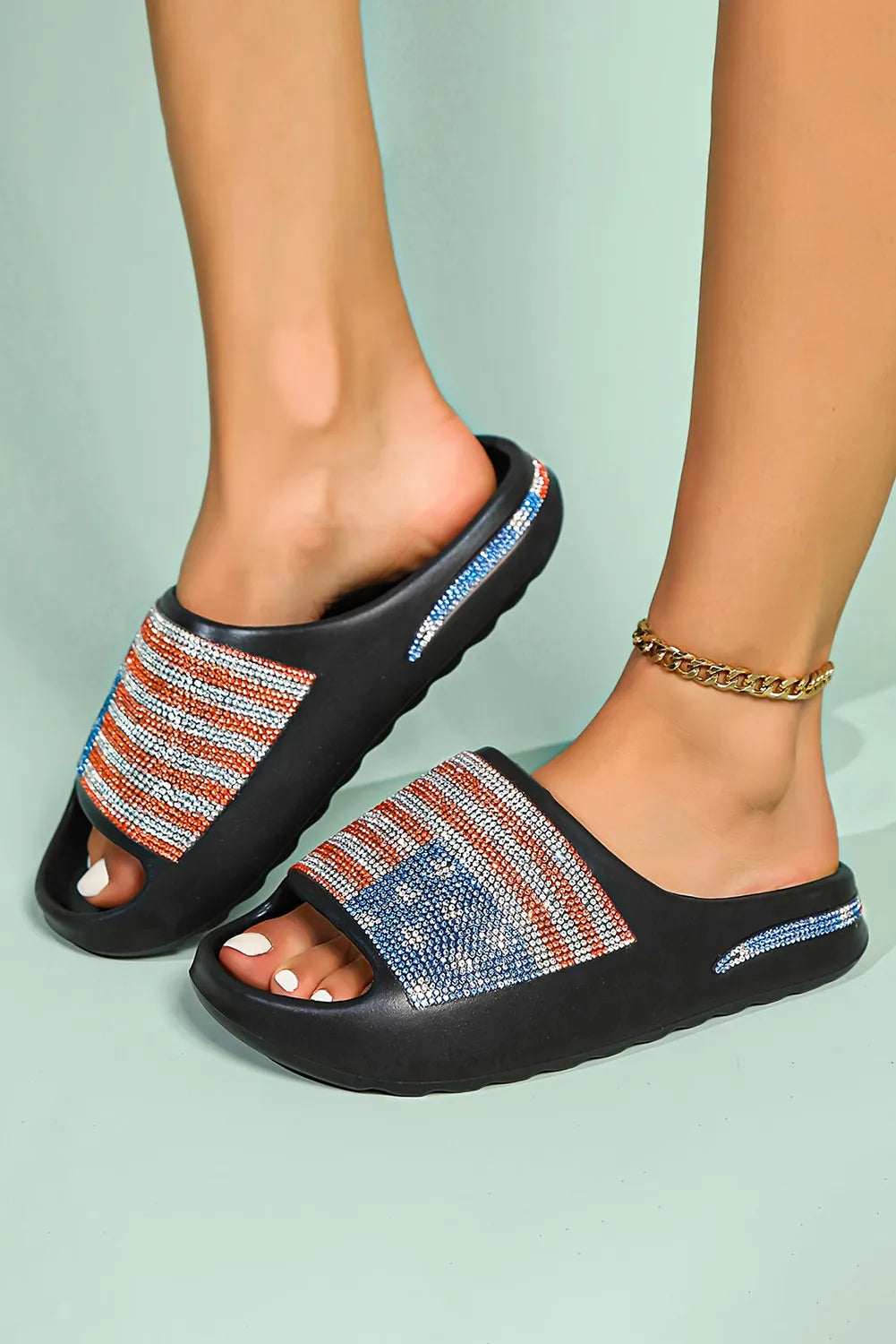 American Flag Thick Sole Slippers