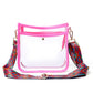 Colored Strap PVC Transparent Crossbody Bag