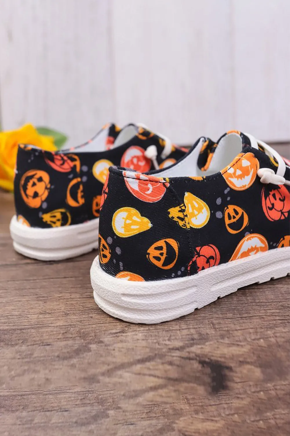 Halloween Pumpkin Print Loafers