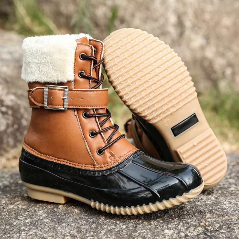 Anti-Slip Plush Boot for Outdoor-Yellow