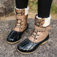 Anti-Slip Plush Boot for Outdoor-Beige