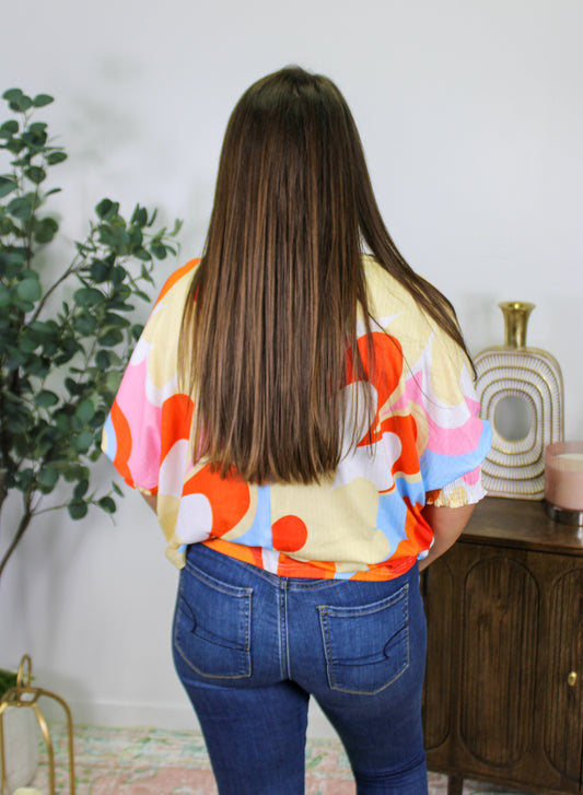 Groovy Floral Blouse RTS