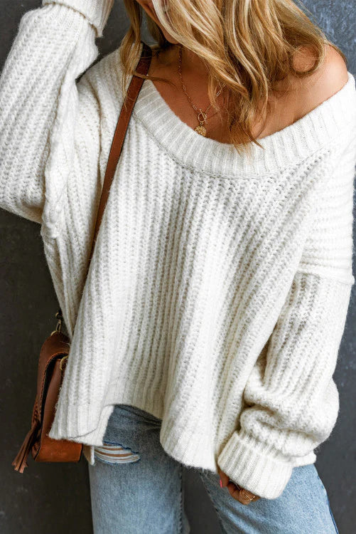 White Slouchy Sweater