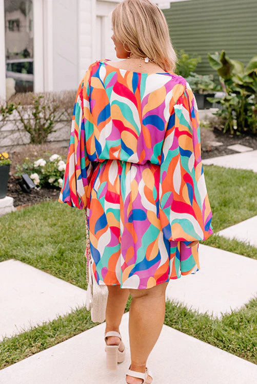 Abstract Plus Size Dress