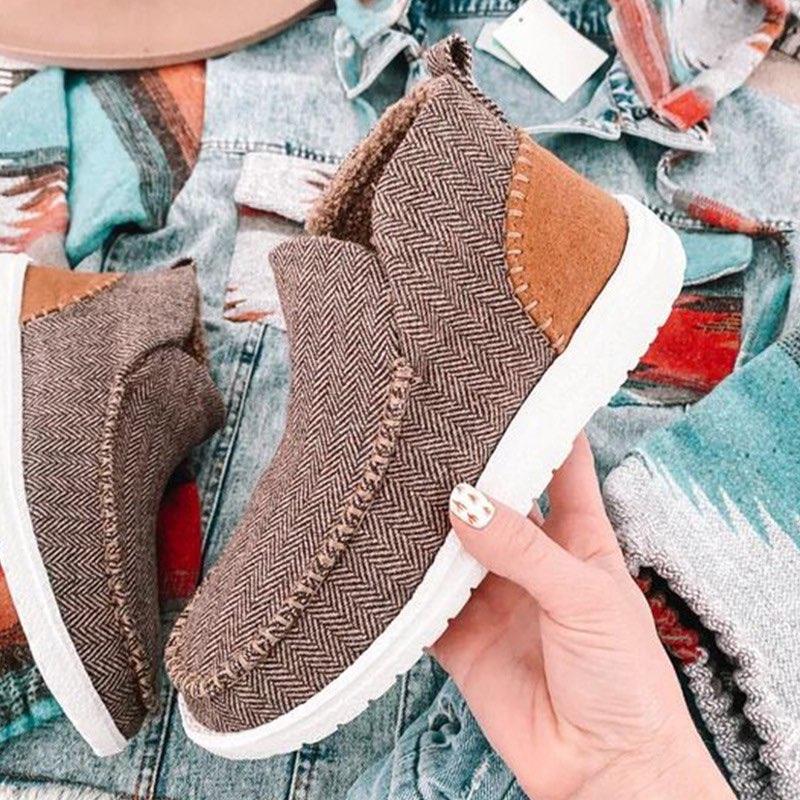 Vegan Leather Casual Style Slip-on Shoes