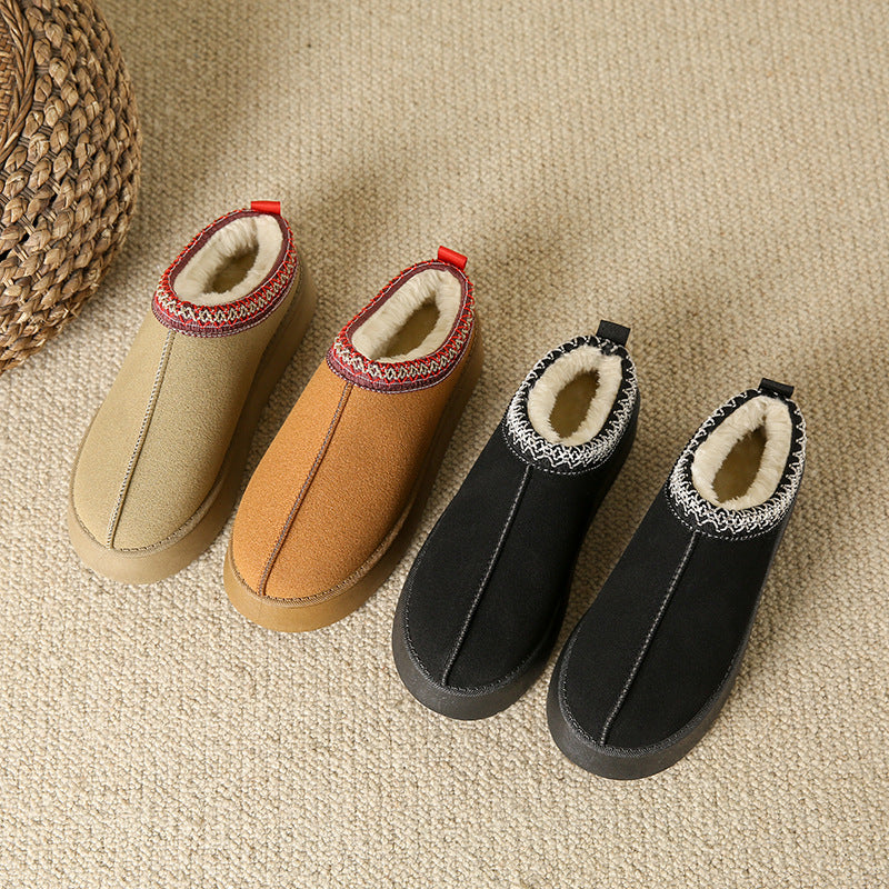 Fleece Warm Thick Sole Cotton Shoes