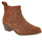 Chunky Heeled Round Toe Martin Boots-Brown