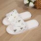 New Christmas Plush Open Toe Cotton Slippers