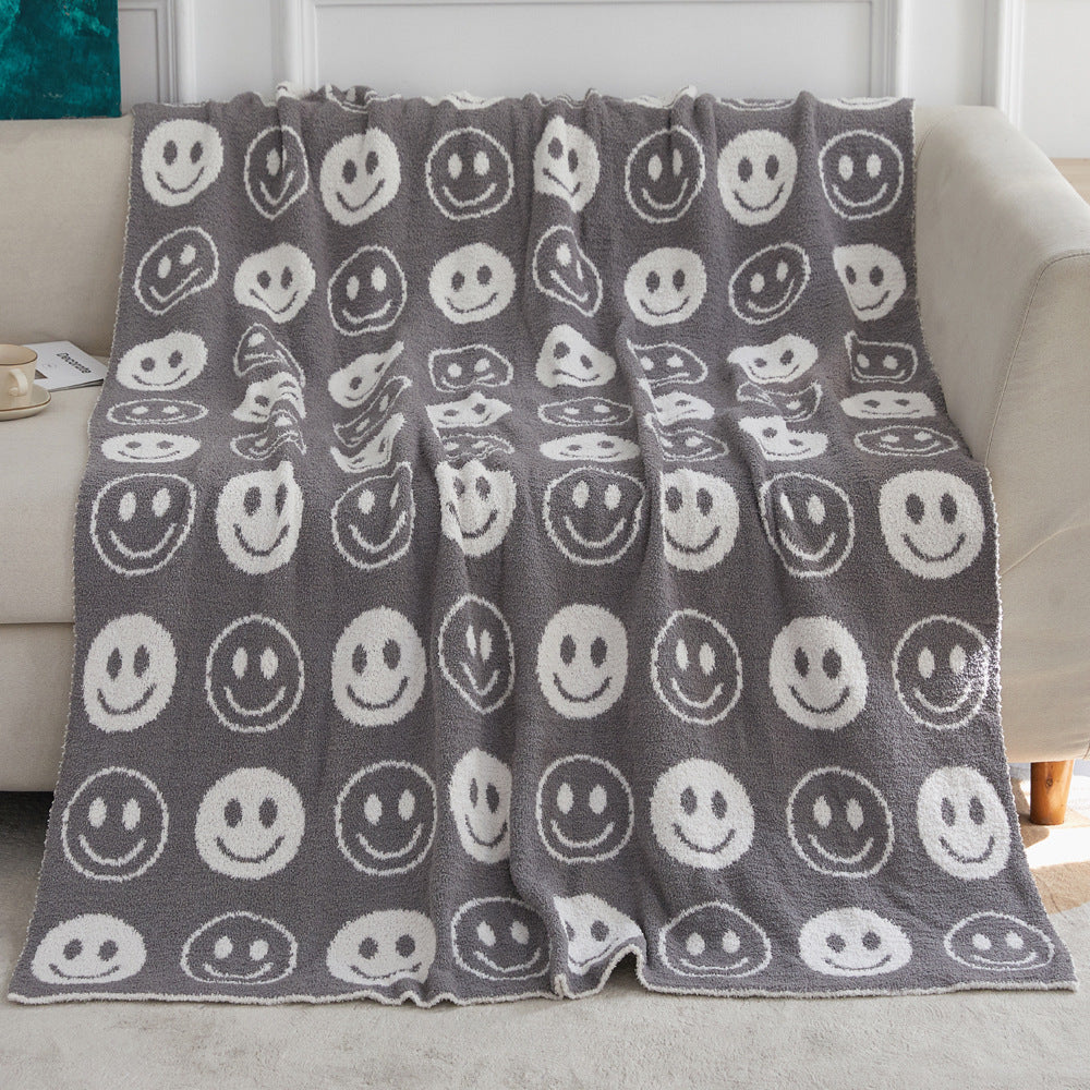 Half-Fleece Smiley Blanket