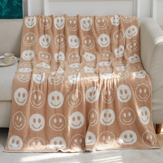 Half-Fleece Smiley Blanket