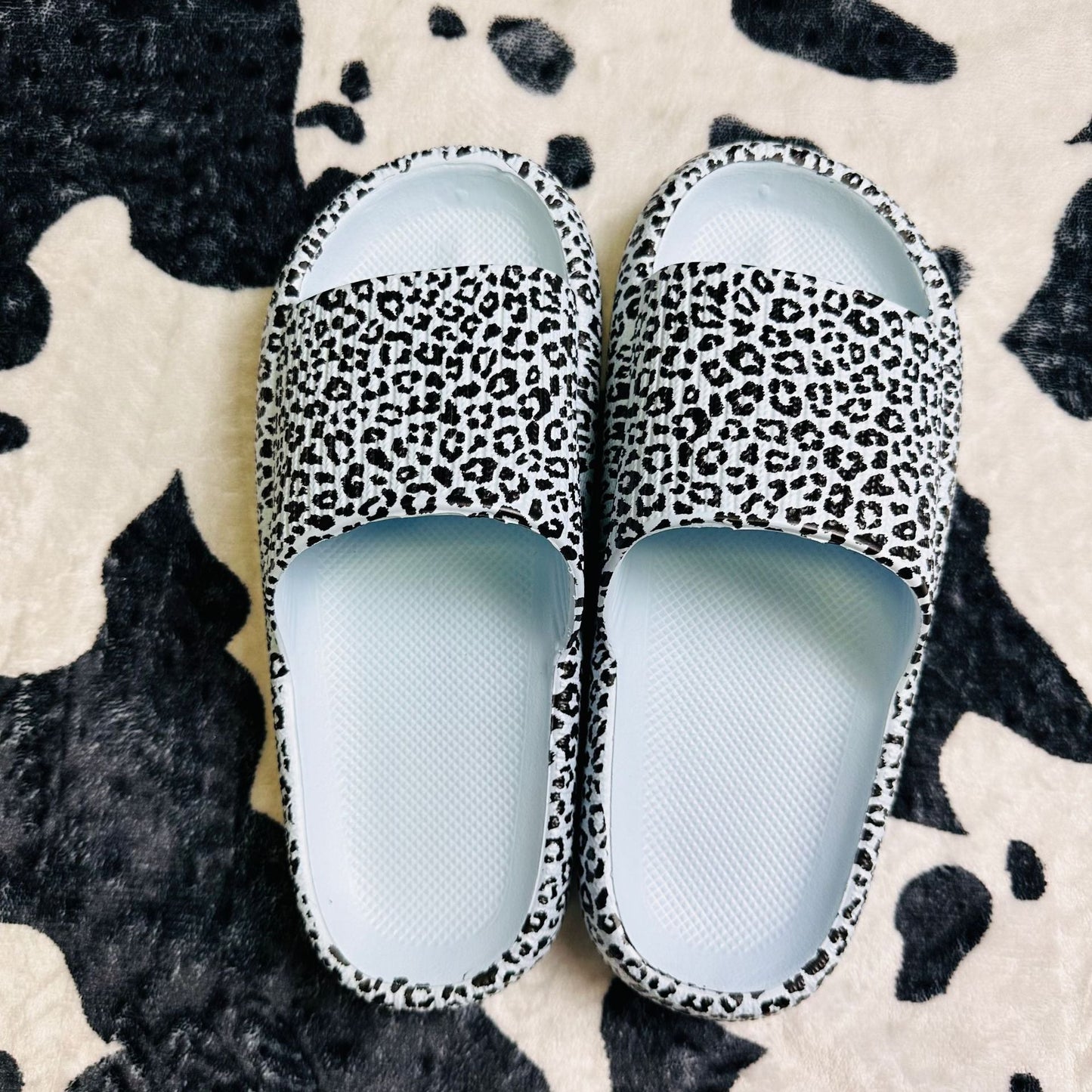 Adult and Kid Leopard Thick Sole Slippers