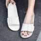 Buckle Decor Wide Band Thick Sole Slippers