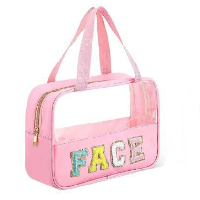 Letter Hand Translucent Cosmetic Bag