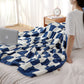 Half Fleece Checkerboard Blanket