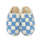 Checkerboard Plush Slippers