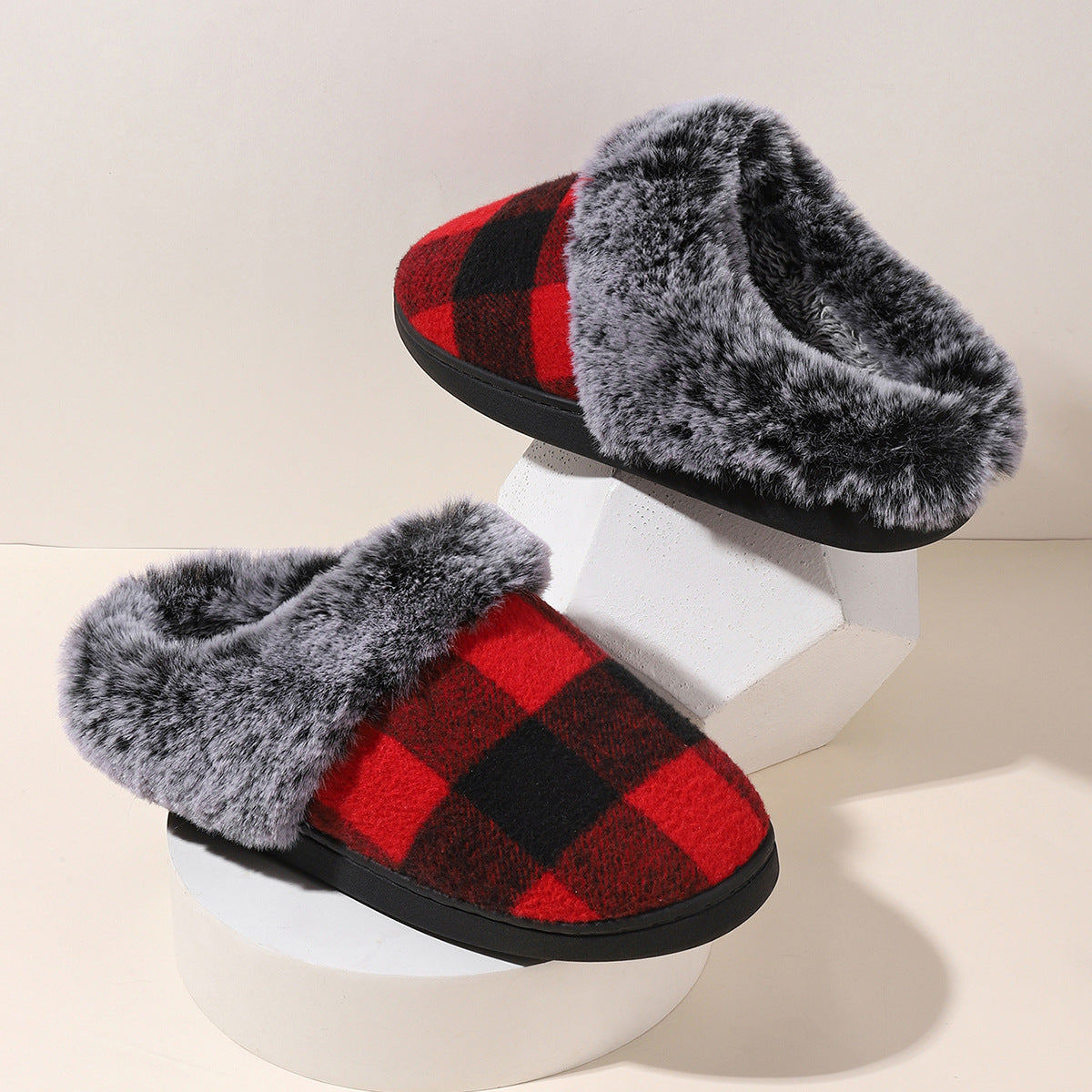 Checkered House Slippers