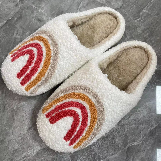 Cute Rainbow Cotton Slippers