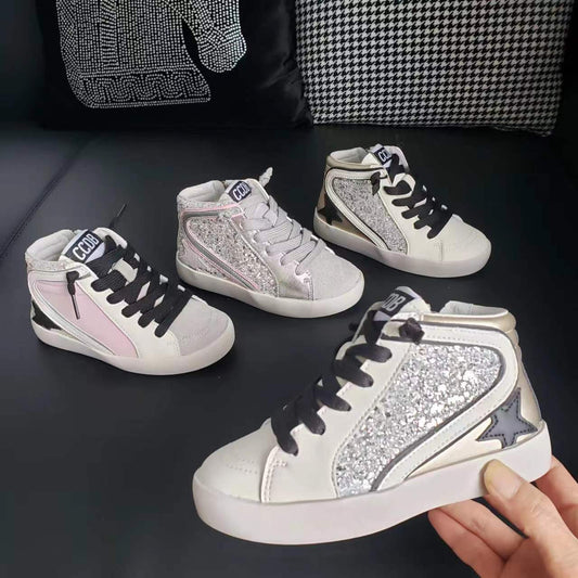 Children's Sequin Star High Top Sneakers