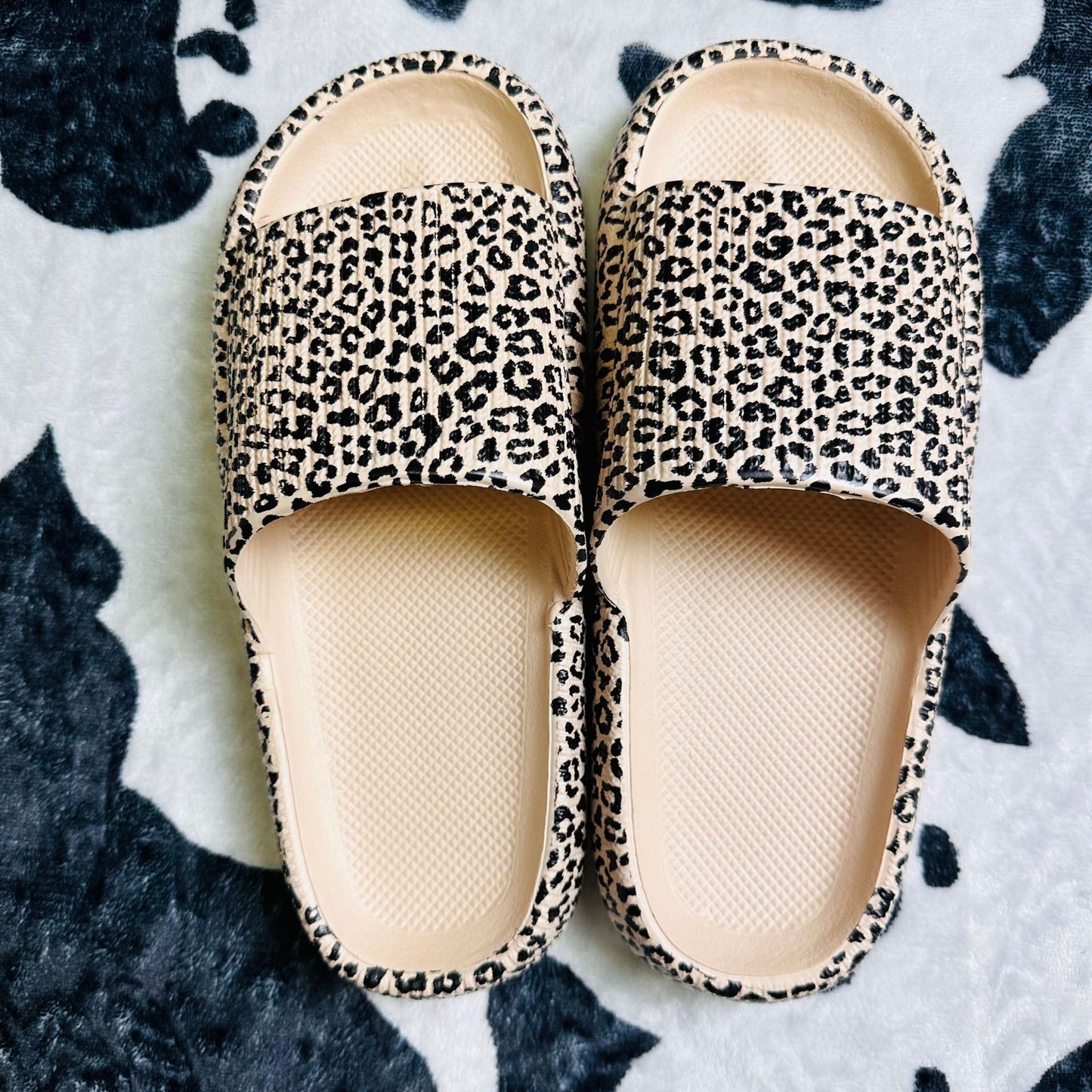 Adult and Kid Leopard Thick Sole Slippers