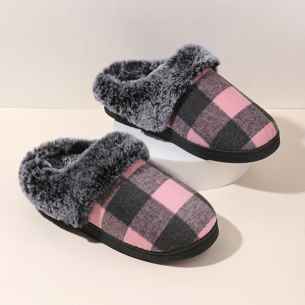 Checkered House Slippers