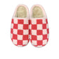 Checkerboard Plush Slippers