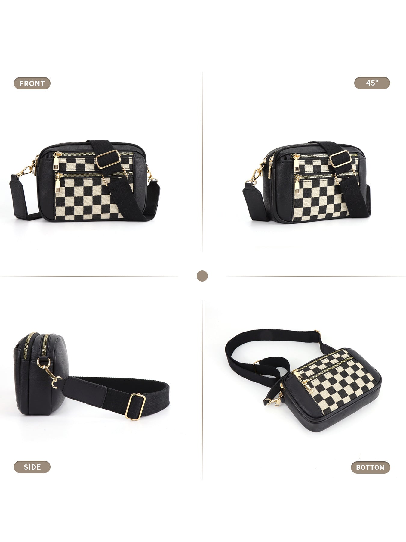 Checkered Crossbody Bag