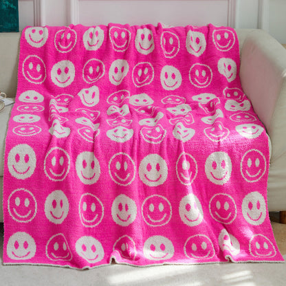 Half-Fleece Smiley Blanket