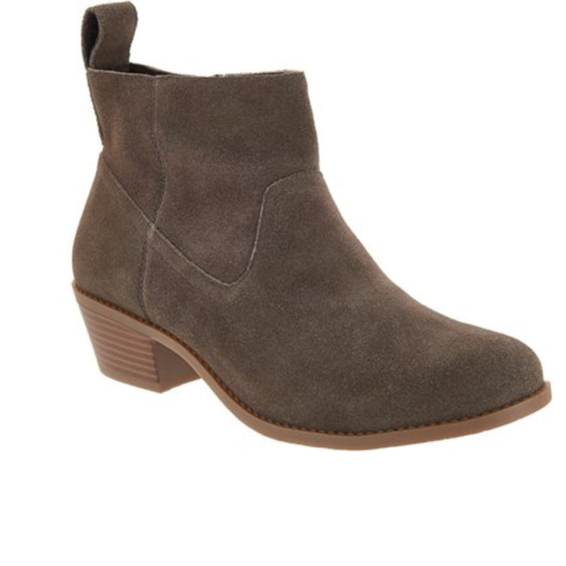 Chunky Heeled Round Toe Martin Boots-Coffe