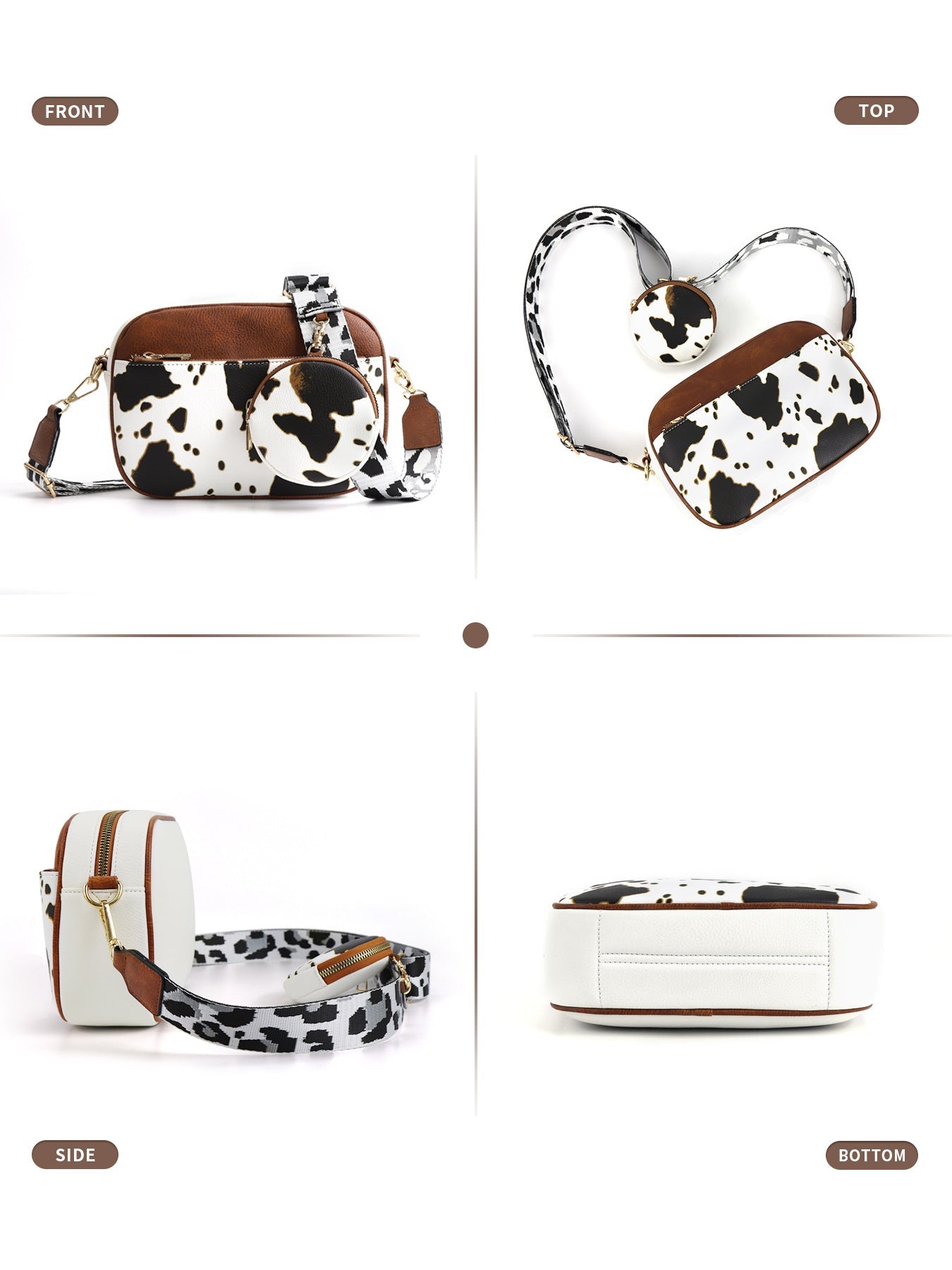 Cow Print Crossbody Bag