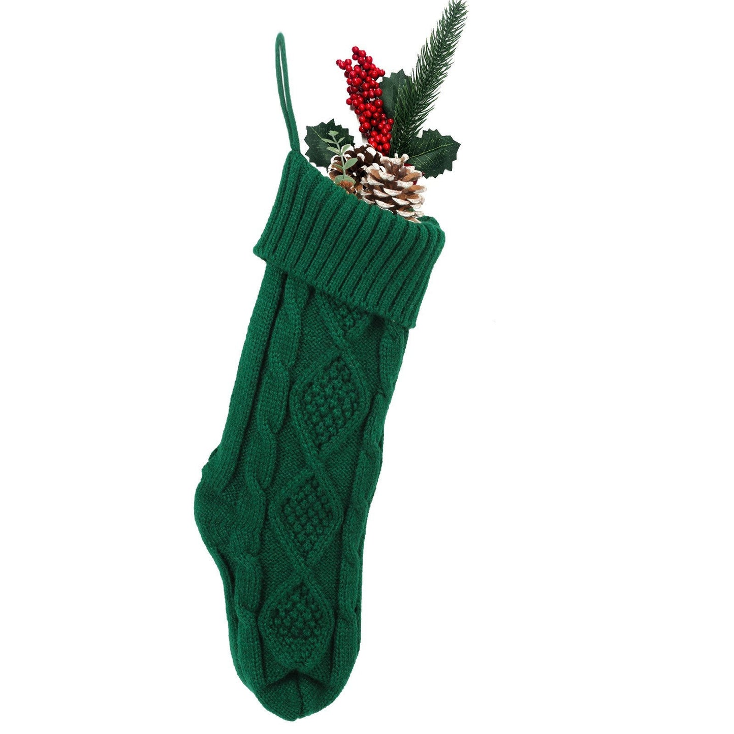 Hand Embroidered Name Knitted Christmas Stockings