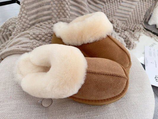 Unisex Winter Furry Shearling Slippers