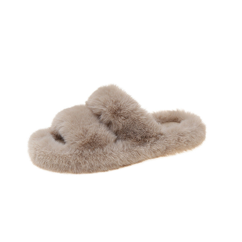 Fluffy Double Band Slippers