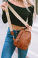 Camel Vintage Guitar Strap PU Leather Sling Bag