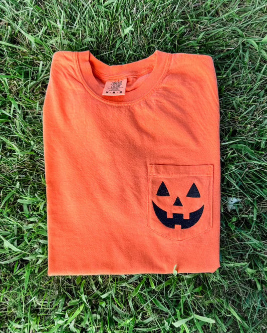 Pumpkin Embroidered Tee