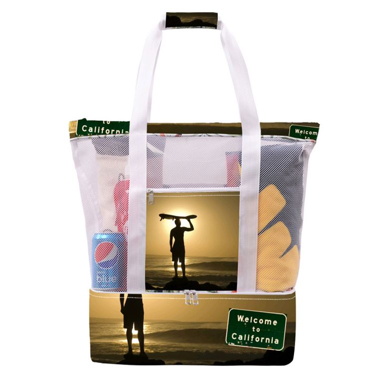 Outdoor Portable Mesh Picnic Beach Bag-33