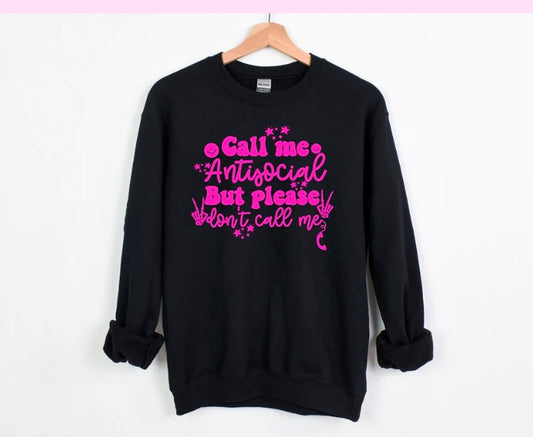 Call me antisocial sweater